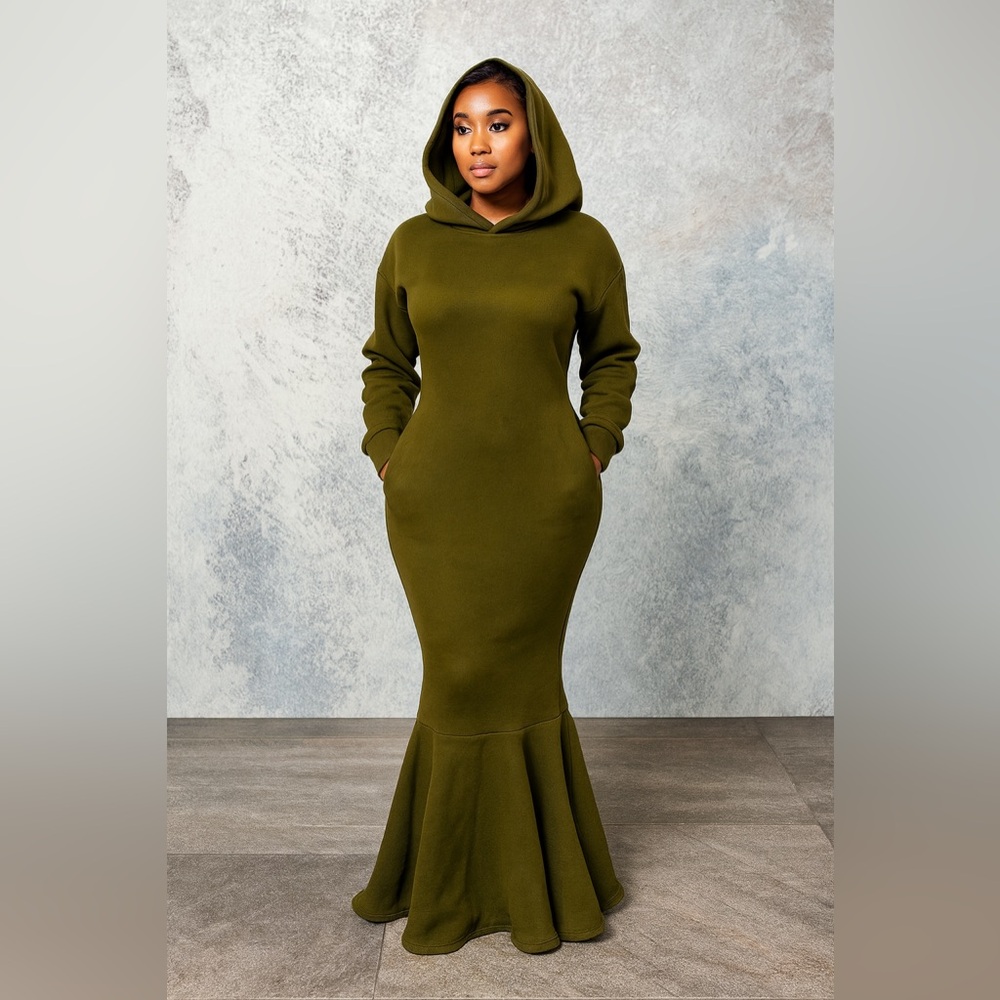 Olive Sweater Dress